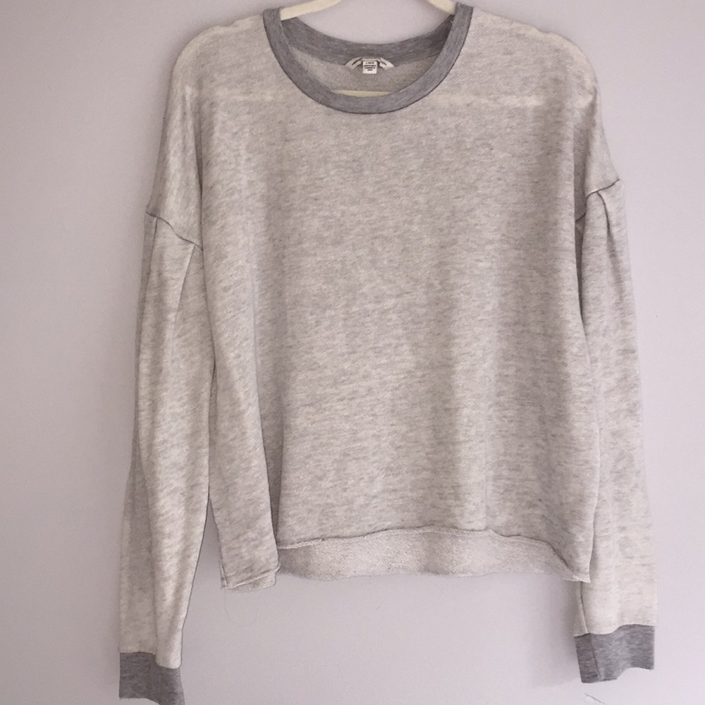 Gray Cropped Sweatshirt